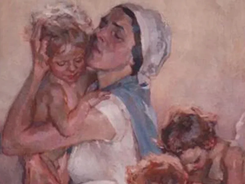 1886-Otto Kraigher-Mlczoch - Madonna con Bambino e angeli